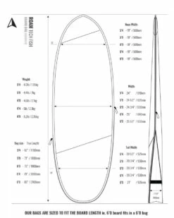 FUNDA ROAM TECH FISH/HYB 10MM 6'8'' -le surf boutique ART000101624005